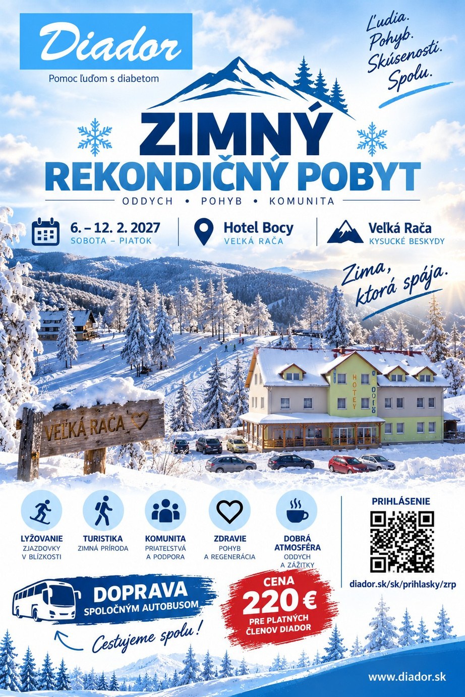 Plagát – Zimný rekondičný pobyt 2027, Veľká Rača